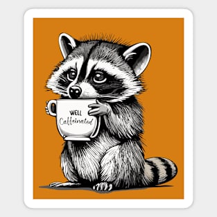 Caffeine raccoon Magnet